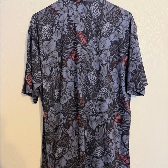 Waggle Men's Floral Patterned Shirt - Black and Gray - Picture 2 of 3